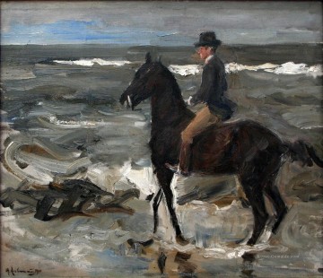  deutscher - Reiter am Strand 1904 Max Liebermann deutscher Impressionismus